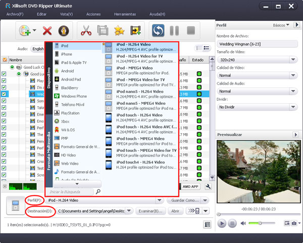 pasar de imagen iso a mp4 con xilisoft dvd ripper ultimate