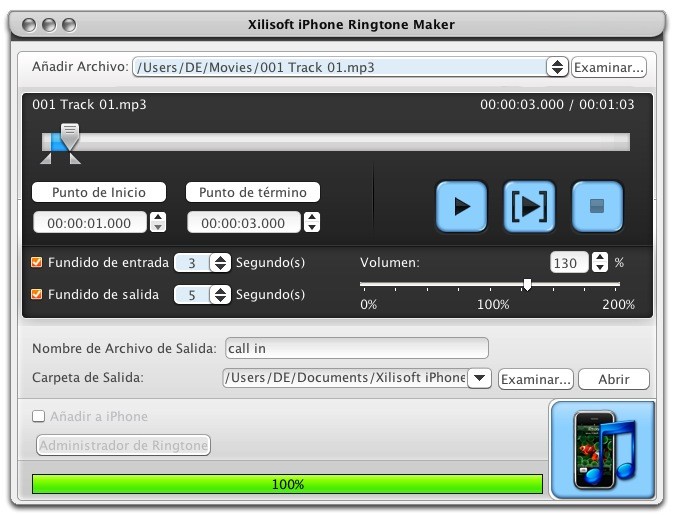 Xilisoft Creador de Tonos para iPhone para Mac