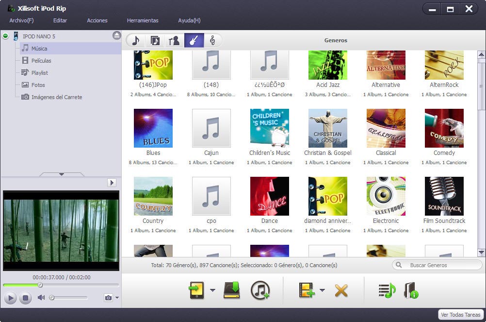  Xilisoft Copiar iPod - Sreenshot