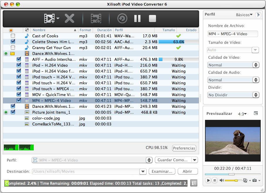 Xilisoft iPod Vídeo Convertidor para Mac