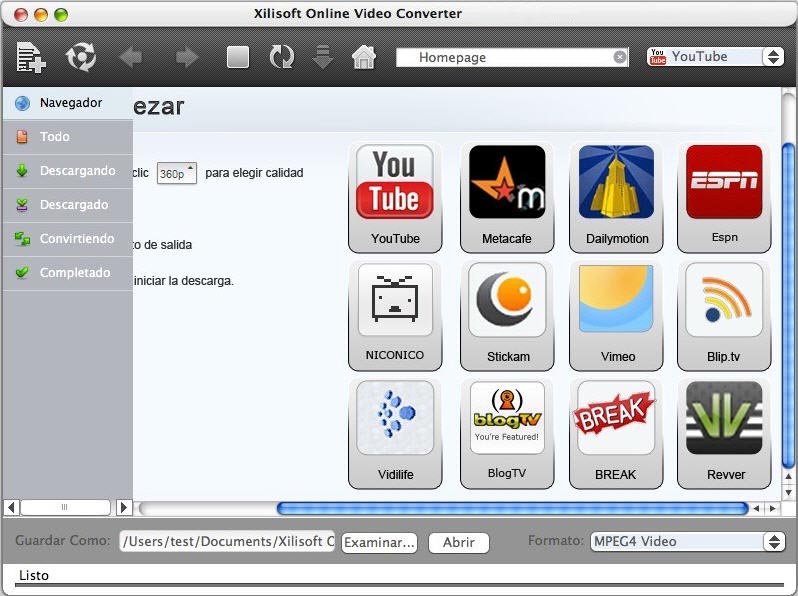 Online Video Convertidor Mac - Screenshot
