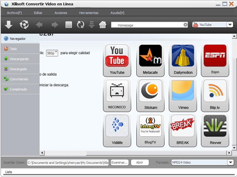 Online Video Convertidor - Screenshot